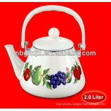 2.0L enamel tea kettle/water kettle with bakelite handle and plastic knob